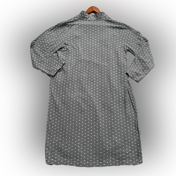 Jasmine Rose Women's Polka dot print Robe Long Sleeve Size:M Gray/white (NWT) - Picture 2 of 5